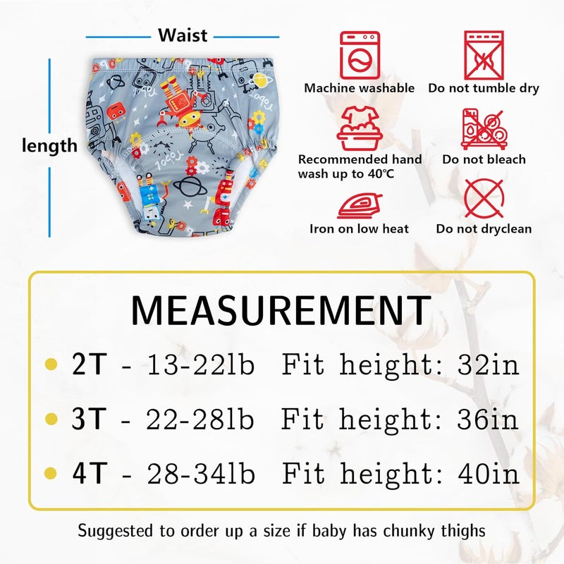 Max Shape Baby Boys Potty Training Underwear Toddler Training Underwear for Boys Absorbent Potty Training Pants Boys Cotton Pee Pants 2t 3t 4t - Image 2